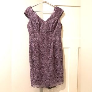 Purple Lace Formal Dress